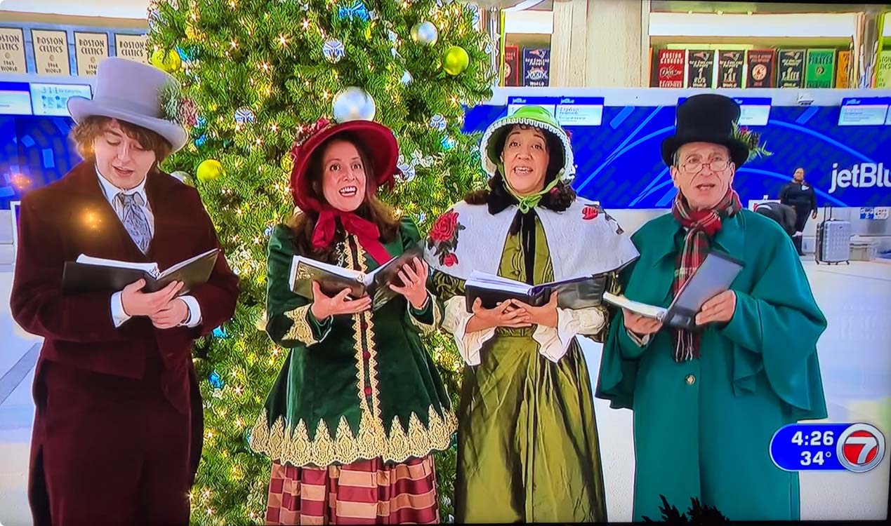 Christmas Caroling
at the airport