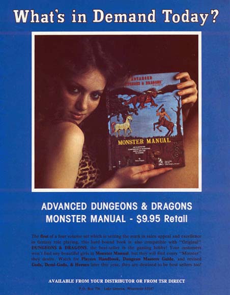 Elise Gygax in a
                            Classic D&D Advertisement