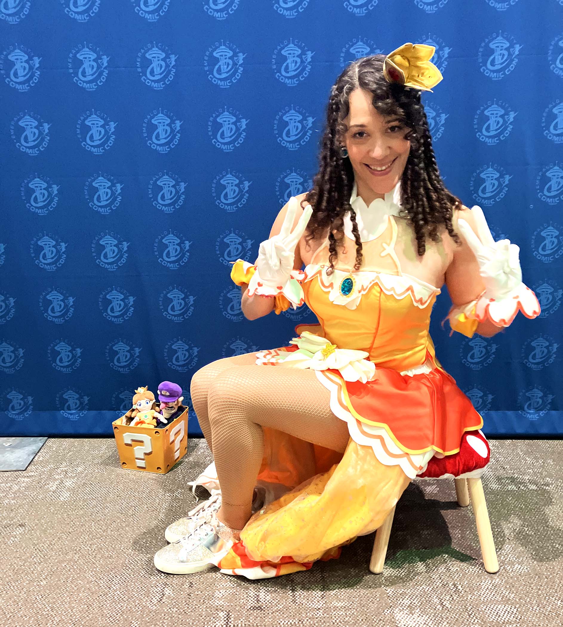 Rydia as
                                Princess Daisy at Emerald City Comic
                                Con