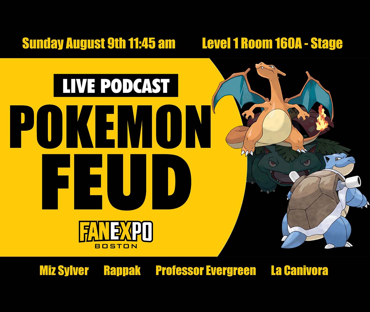 Pok�mon
                            Feud Art with Charizard and Blastoise
                            highlighted