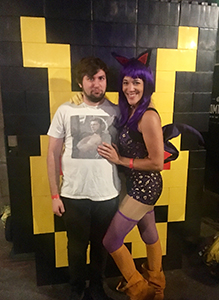 Deeph + Liepard in front of
Pixelated Shocked Pikachu