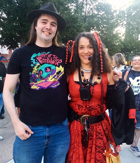 Rydia in costume
with a Crypt of the Necrodancer fan