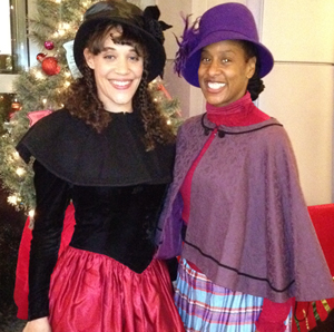 Rydia and Yvonne from
                              Victorian Carollers