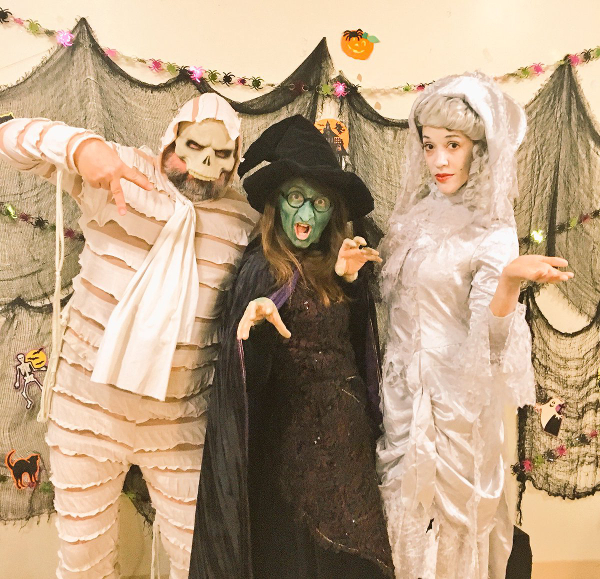 Marty the Mummy,
Witchy Wanda, Lou the Ghost