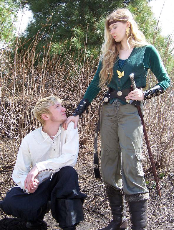 "On bended knee, my child, you shall learn to worship the elven way."